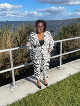 Load image into Gallery viewer, Zebra Chic Paint Suit
